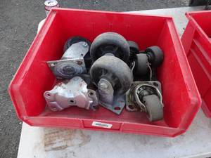 lot 29946 image: Lot of industrial cart wheels