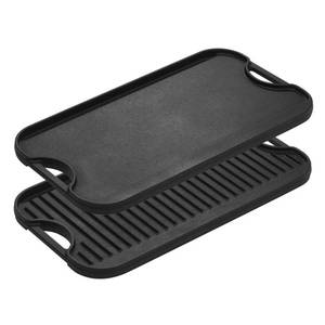 lot 7676 image: Lodge Pre-Seasoned Cast Iron Reversible GrillGriddle 20x10.5 LPGI3