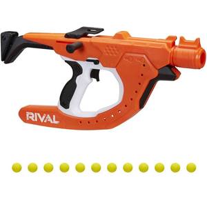 lot 7680 image: NERF Rival Curve Shot -- Sideswipe XXI-1200 Blaster -- Fire Rounds to Curve Left, Right, Downward or Fire Straight -- 12 Rival Rounds