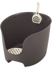 lot 7706 image: Richell PAW TRAX High Wall Cat Litter Box, High Sides Cat Litter