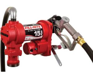 lot 7707 image: $$ Fill-Rite FR1210H 12V 57 LPM Fuel Transfer Pump - Retail $400