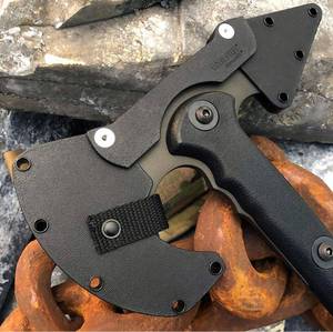lot 7712 image: Cold Steel Drop Forged Tomahawk Survival Hatchet - Great for Camping, Survival, Outdoors and Chopping Wood, Trench Hawk - Black