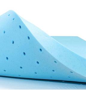 lot 7715 image: subrtex 4 Inch Memory Foam Mattress Topper Ventilated Gel Infused Bed Foam Topper , CertiPUR-US Certified, Full, Blue