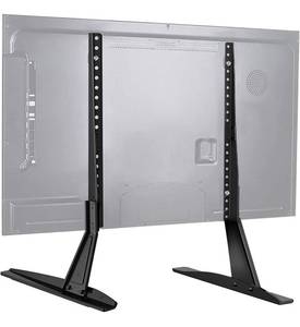 lot 7735 image: PERLESMITH Universal Table Top TV Stand for 22 - 65 Inch Flat Screen, LCD TVs Premium Height Adjustable Leg Stand Holds up to 110lbs
