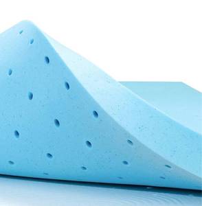 lot 7744 image: subrtex 4 Inch Memory Foam Mattress Topper Ventilated Gel Infused Bed Foam Topper , CertiPUR-US Certified, Full, Blue
