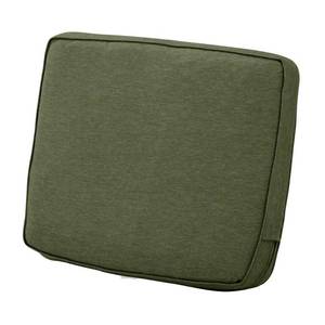 lot 10765 image: Classic Accessories Montlake FadeSafe Water-Resistant Patio Lounge Back Cushion, 21 x 20 x 4 inch, Heather Fern