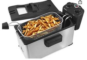lot 10781 image: Elite Gourmet EDF-3500 Electric Deep Fryer., Stainless Steel, 3.5-Quart14-Cup