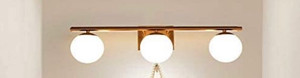 lot 10797 image: YHTlaeh Sconces for Vanity, 3 Bulbs (24� Gold)