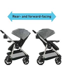 lot 16027 image: Graco Modes Pramette Stroller  Baby Stroller with True Bassinet Mode, Reversible Seat, One Hand Fold.
