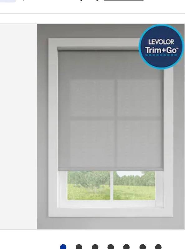 lot 30372 image: gray and white roller shade 70��