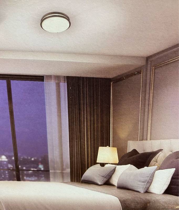 lot 30316 image: Good Earth Lighting 14 inch Jordan Bronze LED Transitional Flush Mount Light