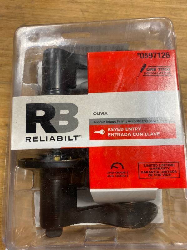 lot 30220 image: Reliabilt Olivia Keyed Entry Door handle and lock