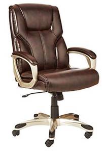 lot 30473 image: Amazon Basics Executive Home Office Desk Chair with Padded Armrests, Adjustable-HeightTilt Rolling Swivel Chair
