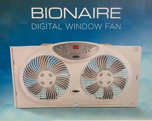lot 30508 image: BionAire Digital Window Fan Versatile Fit