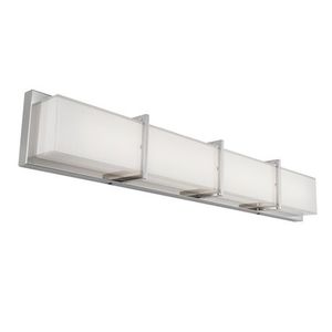 lot 30516 image: Artika Subway Led Integrated 35-Inch 4-Section Vanity - Chrome Finish Chrome One Size