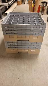 lot 4620 image: (2) Gray and Tan Wine Racks
