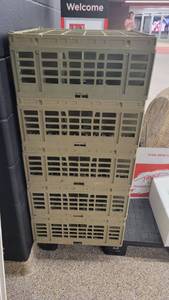 lot 4662 image: (5) Tan SLite Glass Racks