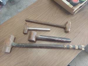 lot 6010 image: Sledgehammer and Hammers with Steel Handles