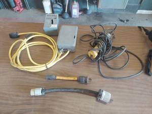 lot 6024 image: Trouble Light, Timer and Twist Lock Converters