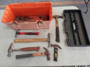 lot 6050 image: toolbox with hammers