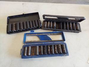 lot 6060 image: assorted sockets - deep well impact
