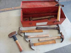 lot 6062 image: toolbox with hammers