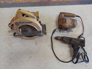 lot 6098 image: circular saw, drill and jig saw