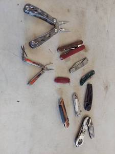 lot 6163 image: assorted pocket knives and multi-tools