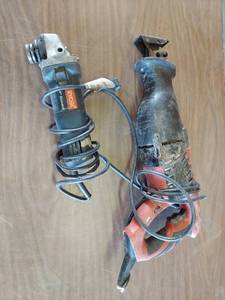 lot 6170 image: reciprocating saw and grinder