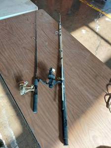 lot 6171 image: 2 fishing rods and reels
