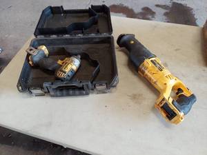 lot 6204 image: Dewalt 20V reciprocating saw and impact - no batteries