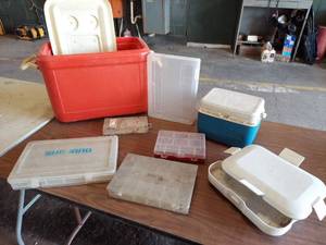 lot 6245 image: coolers and assorted organizers