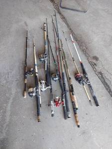 lot 6287 image: fishing rods and reels - all need repairs