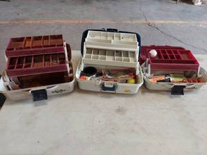 lot 6295 image: 3 tackle boxes - tackle