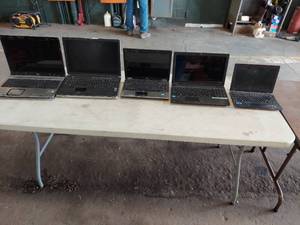 lot 6317 image: assorted laptops - unknown condition, no cords