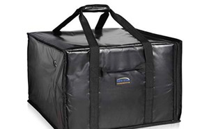 lot 7730 image: New Star Foodservice 51148 Insulated Pizza Delivery Bag, 20 by 19 by 13in, Black