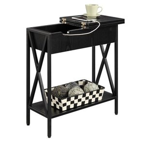 lot 7733 image: Convenience Concepts Tucson Flip Top End Table with Charging Station