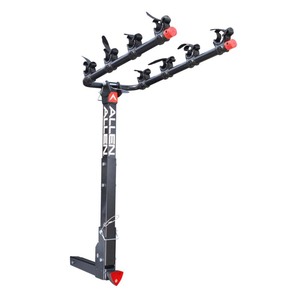 lot 7818 image: Allen Sports Deluxe Locking Quick Install 4-Bicycle Hitch Mounted Bike Rack Carrier, 542QR