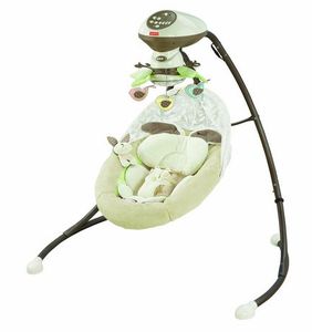lot 7839 image: Fisher-Price My Little Snugabunny Cradle n Swing with 6-Speeds