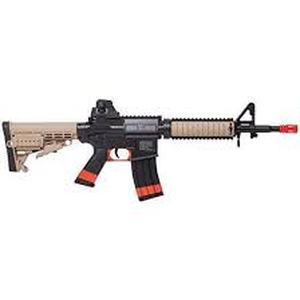 lot 7813 image: Game Face GFR37 Spring Powered, Single Shot Mil-Style Rifle. OPEN BOX