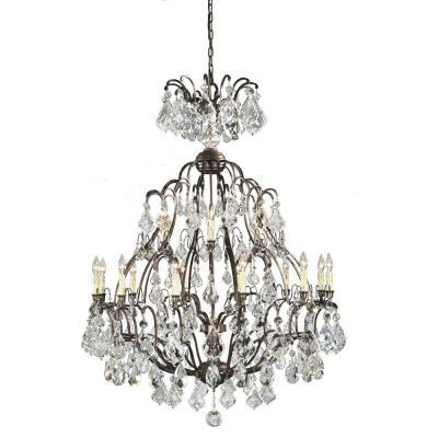 lot 1372 image: Timeless Elegance Collection 18-Light Bronze Hanging Chandelier Model WI261789N