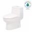lot 1422 image: Whitehaus Collection Magic Flush 1-Piece 1.60.8 GPF Dual Flush Elongated Toilet Factory Sealed