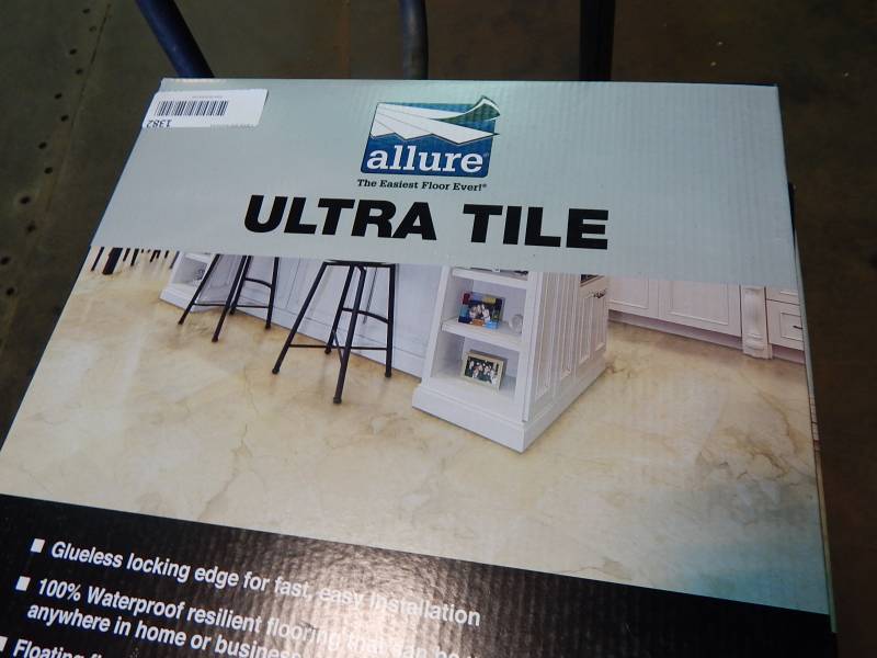 lot 1382 image: Lot of Allure Ultra Aegean Travertine Ivory Flooring