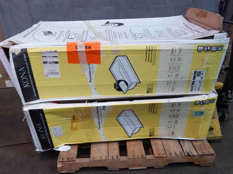 lot 1420 image: Lot of 2 Kona Tubs One Left Drain One Right Drain