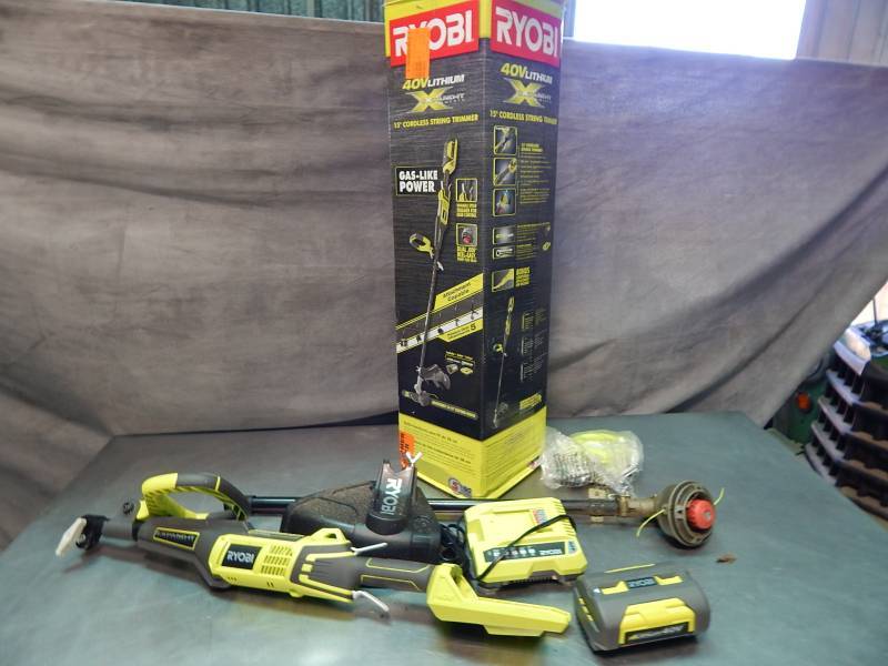 lot 1454 image: Ryobi 15 Cordless String Trimmer