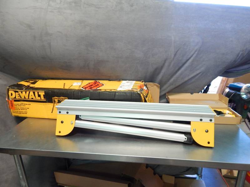 lot 1468 image: Dewalt Work Stand With Miter Saw Mounting Brackets