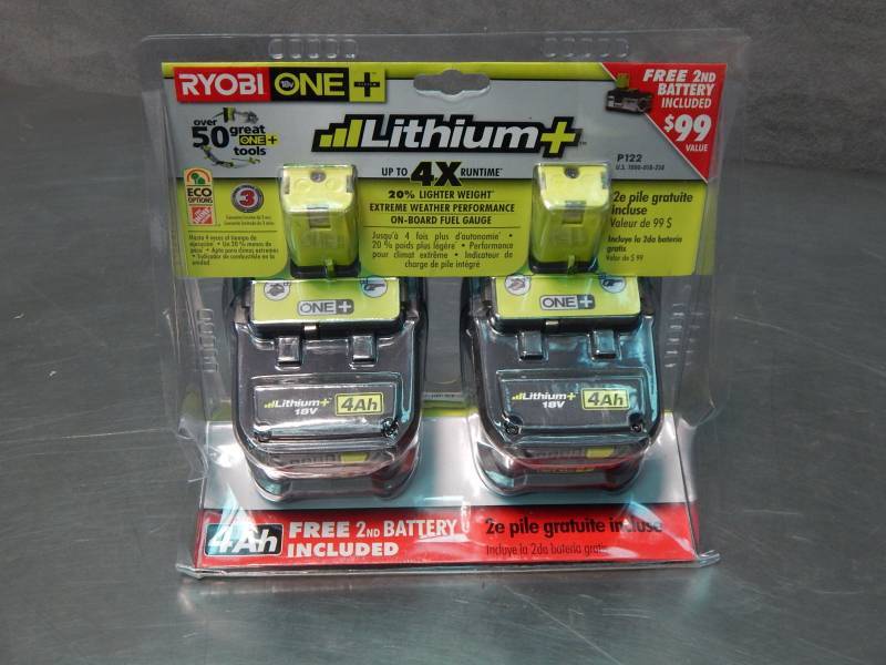 lot 1481 image: Ryobi Batterys 18v