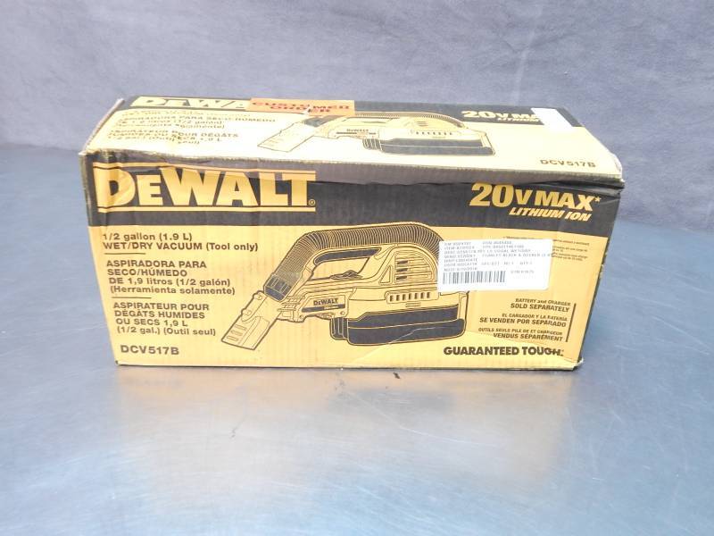 lot 1496 image: Dewalt Wet Dry Vacuum Factory Sealed