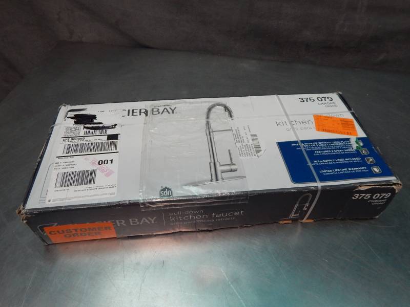 lot 1520 image: Glacier Bay Pull Down Kitchen Faucet Factory Sealed