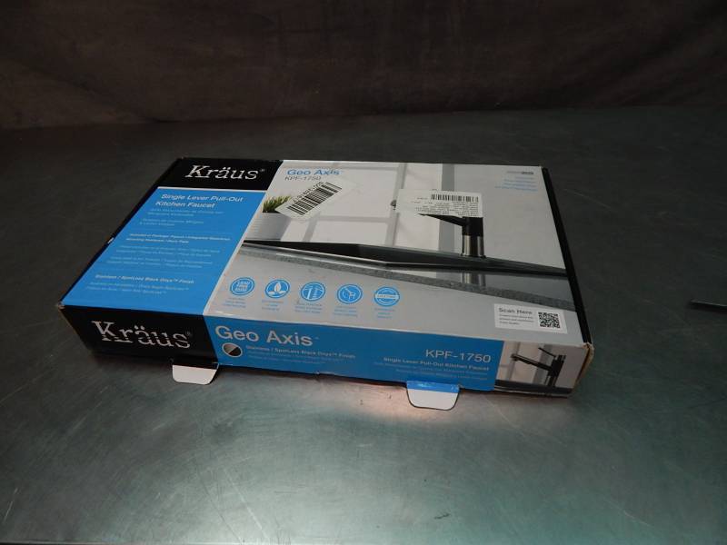lot 1540 image: Kraus Single Lever Pull Out Kitchen Faucet